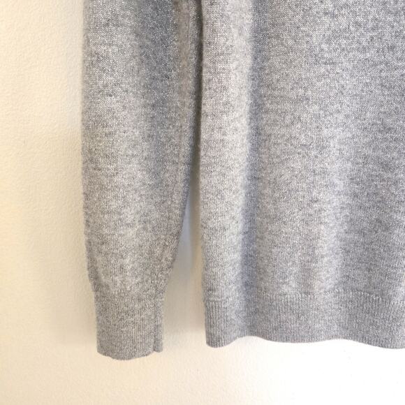Talbots Cashmere Blend Metallic Turtleneck Sweater Gray S - Picture 6 of 9